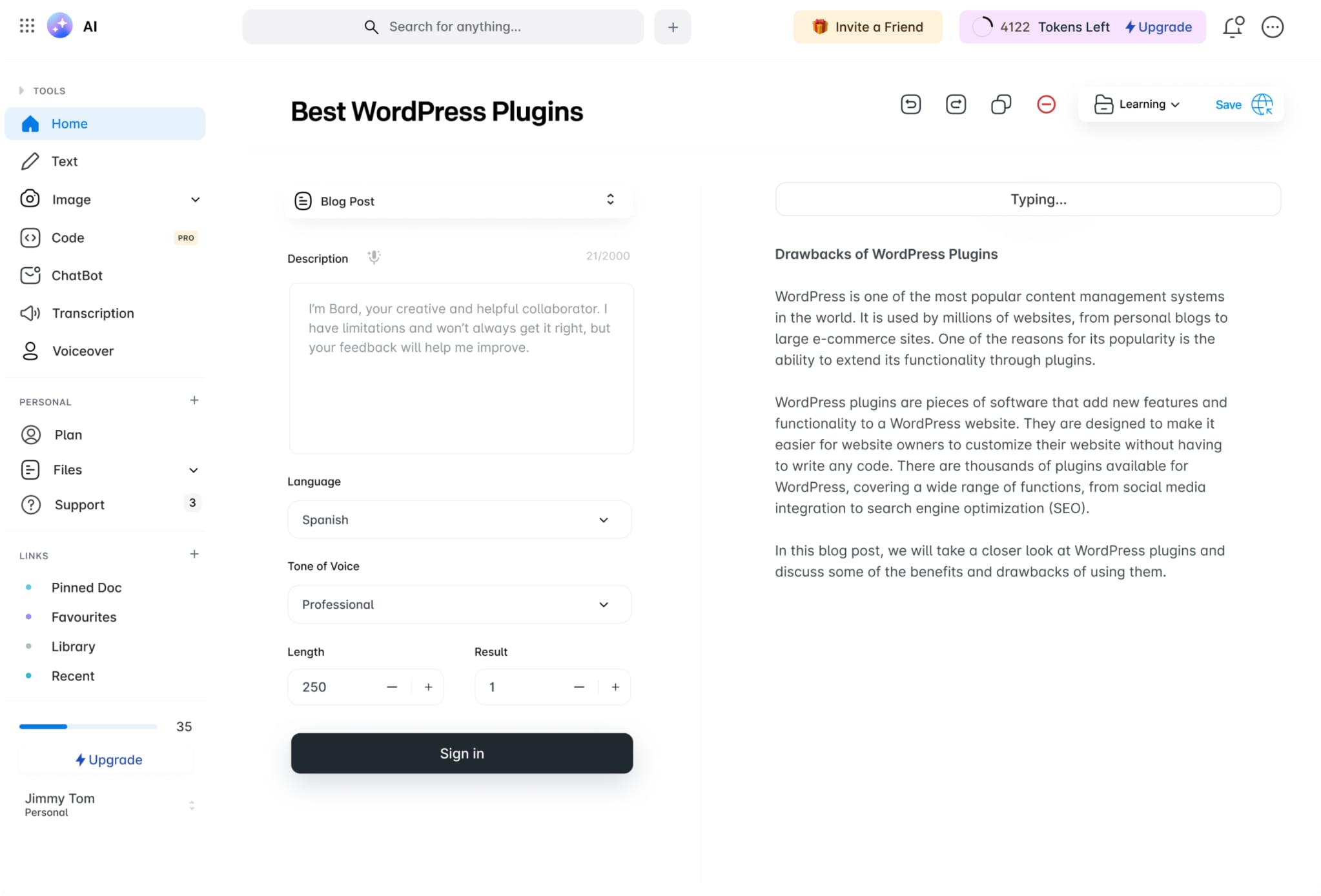 Image of Lina AI dashboard